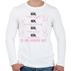 PRINTFASHION Igen, kislány lesz! - Férfi hosszú ujjú póló - Fehér