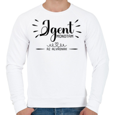 PRINTFASHION Igen mondtam - az alvásnak - Férfi pulóver - Fehér férfi pulóver, kardigán