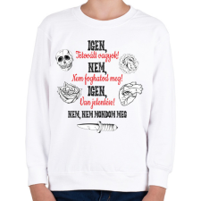 PRINTFASHION Igen, tetovált vagyok! - Gyerek pulóver - Fehér gyerek pulóver, kardigán