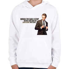 PRINTFASHION Így jártam anyátokkal - Gyerek kapucnis pulóver - Fehér gyerek pulóver, kardigán