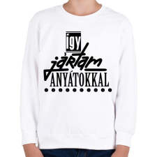 PRINTFASHION ÍGY JÁRTAM ANYÁTOKKAL - Gyerek pulóver - Fehér gyerek pulóver, kardigán