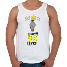 PRINTFASHION igy néz ki egy kiégett 40 éves - Férfi atléta - Fehér