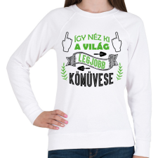 PRINTFASHION Így néz ki - Kőműves - Női pulóver - Fehér női pulóver, kardigán