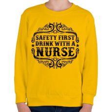 PRINTFASHION Igyál a nővérrel - Gyerek pulóver - Sárga