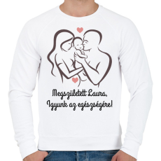 PRINTFASHION Igyunk az egészségére - Férfi pulóver - Fehér