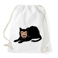 PRINTFASHION Ijesztő cica - Sportzsák, Tornazsák - Fehér tornazsák
