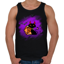 PRINTFASHION Ijesztő Halloween Cica  - Férfi atléta - Fekete atléta, trikó