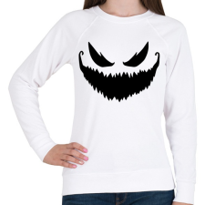 PRINTFASHION Ijesztő halloween tökfej 2 - Női pulóver - Fehér női pulóver, kardigán