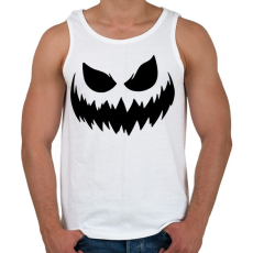 PRINTFASHION Ijesztő halloween tökfej 3 - Férfi atléta - Fehér