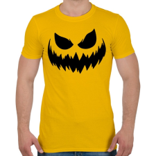 PRINTFASHION Ijesztő halloween tökfej 3 - Férfi póló - Sárga férfi póló