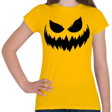 PRINTFASHION Ijesztő halloween tökfej 3 - Női póló - Sárga női póló