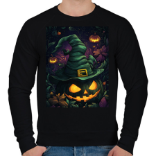 PRINTFASHION Ijesztő Töklámpás - Férfi pulóver - Fekete férfi pulóver, kardigán