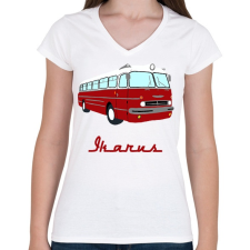 PRINTFASHION ikarus 55 - Női V-nyakú póló - Fehér női póló