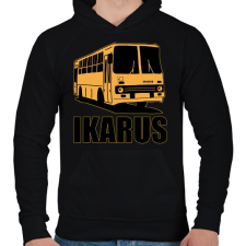 PRINTFASHION Ikarus - Férfi kapucnis pulóver - Fekete férfi pulóver, kardigán