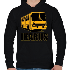 PRINTFASHION Ikarus - Férfi kapucnis pulóver - Fekete férfi pulóver, kardigán