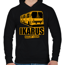 PRINTFASHION Ikarus - Férfi kapucnis pulóver - Fekete férfi pulóver, kardigán