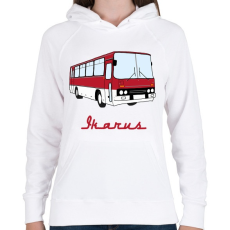 PRINTFASHION Ikarus - Női kapucnis pulóver - Fehér