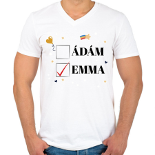 PRINTFASHION Iker baba - Névvel - Férfi V-nyakú póló - Fehér férfi póló