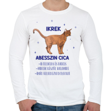 PRINTFASHION Ikrek - Abesszin cica - Férfi hosszú ujjú póló - Fehér férfi póló