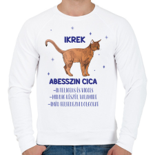 PRINTFASHION Ikrek - Abesszin cica - Férfi pulóver - Fehér férfi pulóver, kardigán