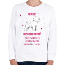 PRINTFASHION Ikrek - Bichon frisé - Gyerek pulóver - Fehér