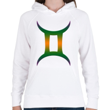 PRINTFASHION Ikrek - Női kapucnis pulóver - Fehér női pulóver, kardigán