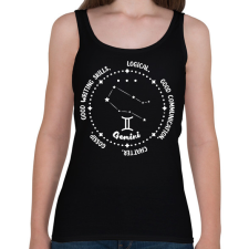 PRINTFASHION Ikrek tulajdonságok - Női atléta - Fekete női trikó