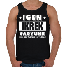 PRINTFASHION Ikrek vagyunk (fehér) - Férfi atléta - Fekete