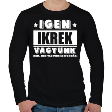 PRINTFASHION Ikrek vagyunk (fehér) - Férfi hosszú ujjú póló - Fekete férfi póló