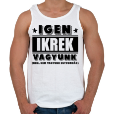 PRINTFASHION Ikrek vagyunk (fekete) - Férfi atléta - Fehér