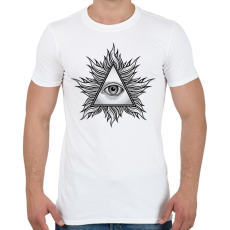 PRINTFASHION Illuminati - Férfi póló - Fehér