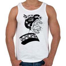PRINTFASHION Illúzió - Férfi atléta - Fehér