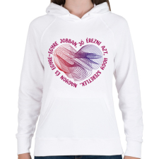 PRINTFASHION Illyés Gyula - Jó érezni - Női kapucnis pulóver - Fehér női pulóver, kardigán