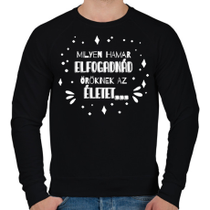 PRINTFASHION Illyés Gyula - Milyen hamar... (fehér) - Férfi pulóver - Fekete