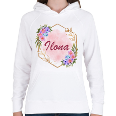 PRINTFASHION Ilona - Női kapucnis pulóver - Fehér