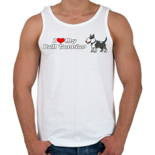 PRINTFASHION ilove my bull terrier - Férfi atléta - Fehér atléta, trikó