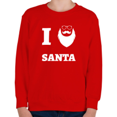 PRINTFASHION ilovesanta - Gyerek pulóver - Piros