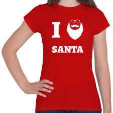 PRINTFASHION ilovesanta - Női póló - Piros női póló