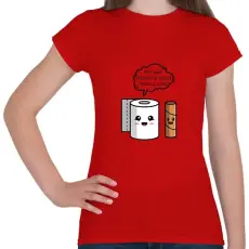 PRINTFASHION Ilyen testem lesz - Női póló - Piros