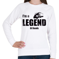 PRINTFASHION im a legend of roads - Női pulóver - Fehér
