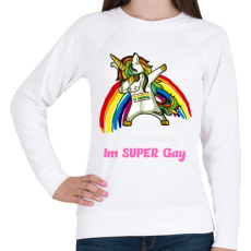 PRINTFASHION im'a not gay - Női pulóver - Fehér