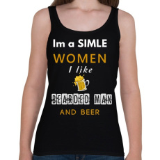 PRINTFASHION im a simple women - Női atléta - Fekete