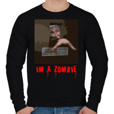 PRINTFASHION IM A ZOMBIE - Férfi pulóver - Fekete