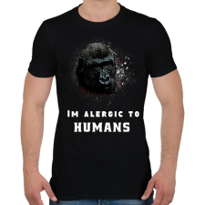PRINTFASHION IM ALERGIC TO HUMANS - Férfi póló - Fekete férfi póló