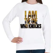 PRINTFASHION IM AM THE ONE WHO KNOCKS - Női pulóver - Fehér női pulóver, kardigán