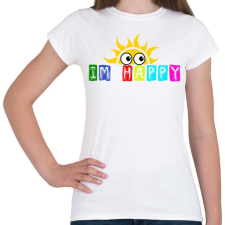 PRINTFASHION im happy - Női póló - Fehér női póló