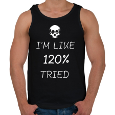 PRINTFASHION IM LIKE 120% TRIED - Férfi atléta - Fekete atléta, trikó