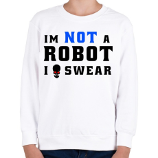 PRINTFASHION im not a robot - Gyerek pulóver - Fehér