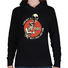 PRINTFASHION Im not a Zombie - Női kapucnis pulóver - Fekete női pulóver, kardigán