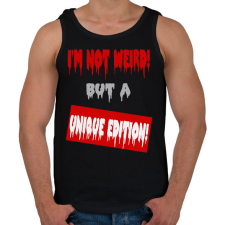 PRINTFASHION IM NOT WEIRD - Férfi atléta - Fekete atléta, trikó